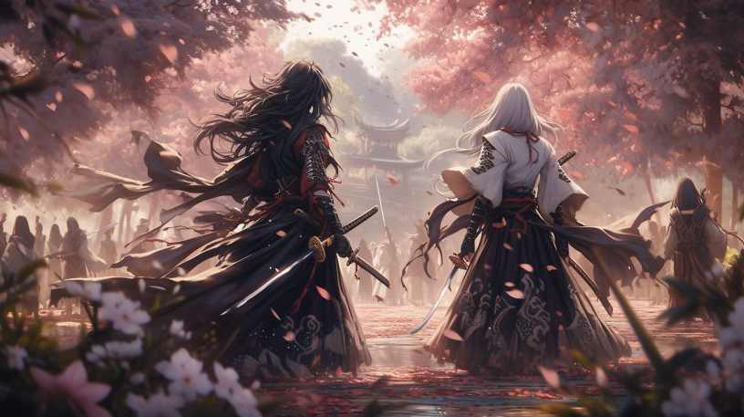samurai showdown in the cherry blossom grove